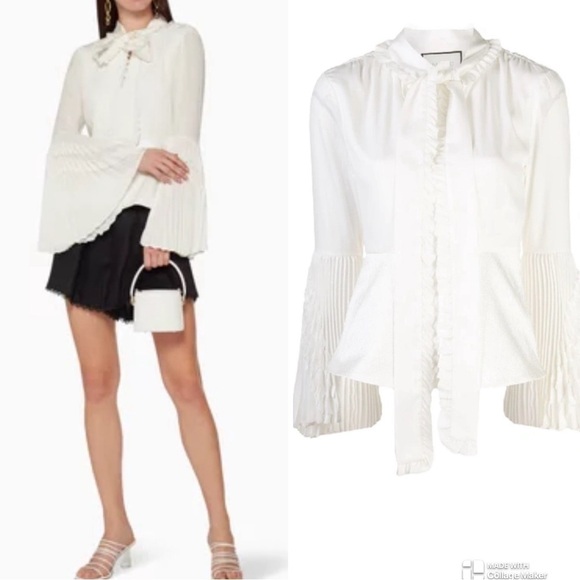 Alexis sorrenta white ruffle blouse XL NWOT - Picture 1 of 12